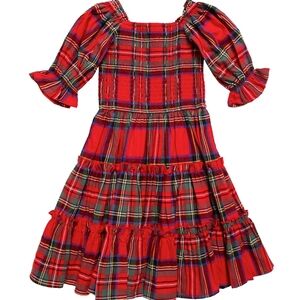 Ivy City Co Plaid Red Girls Mini Dress Madeline Christmas Holiday